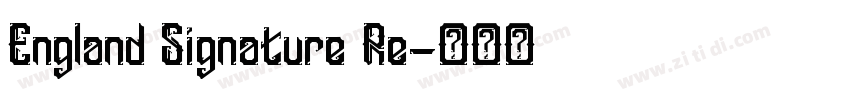 England Signature Re字体转换